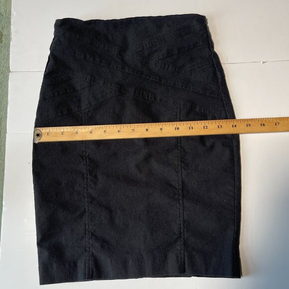 Dynamite Black Pencil Skirt Crisscross Detail Size 1 - Picture 9 of 9